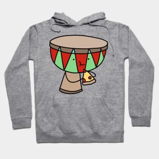 Djembe Eating Pizza Hoodie